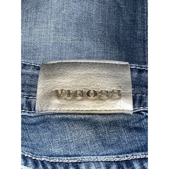 Vigoss The Chelsea Capri Jean Women Size 13/1 4 36X21  9 “ Rise Embroidered - Picture 7 of 10
